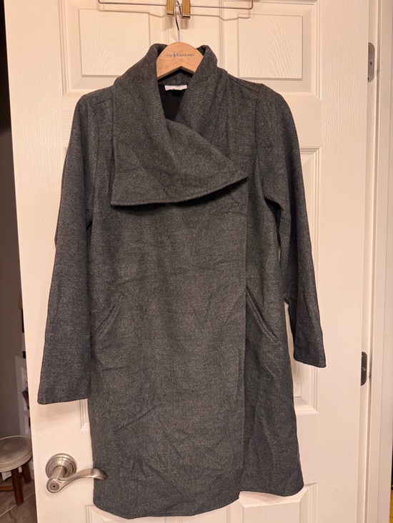 Nwt / J. Jill Gray Draped Open-Front Trench super soft Coat - Picture 5 of 10